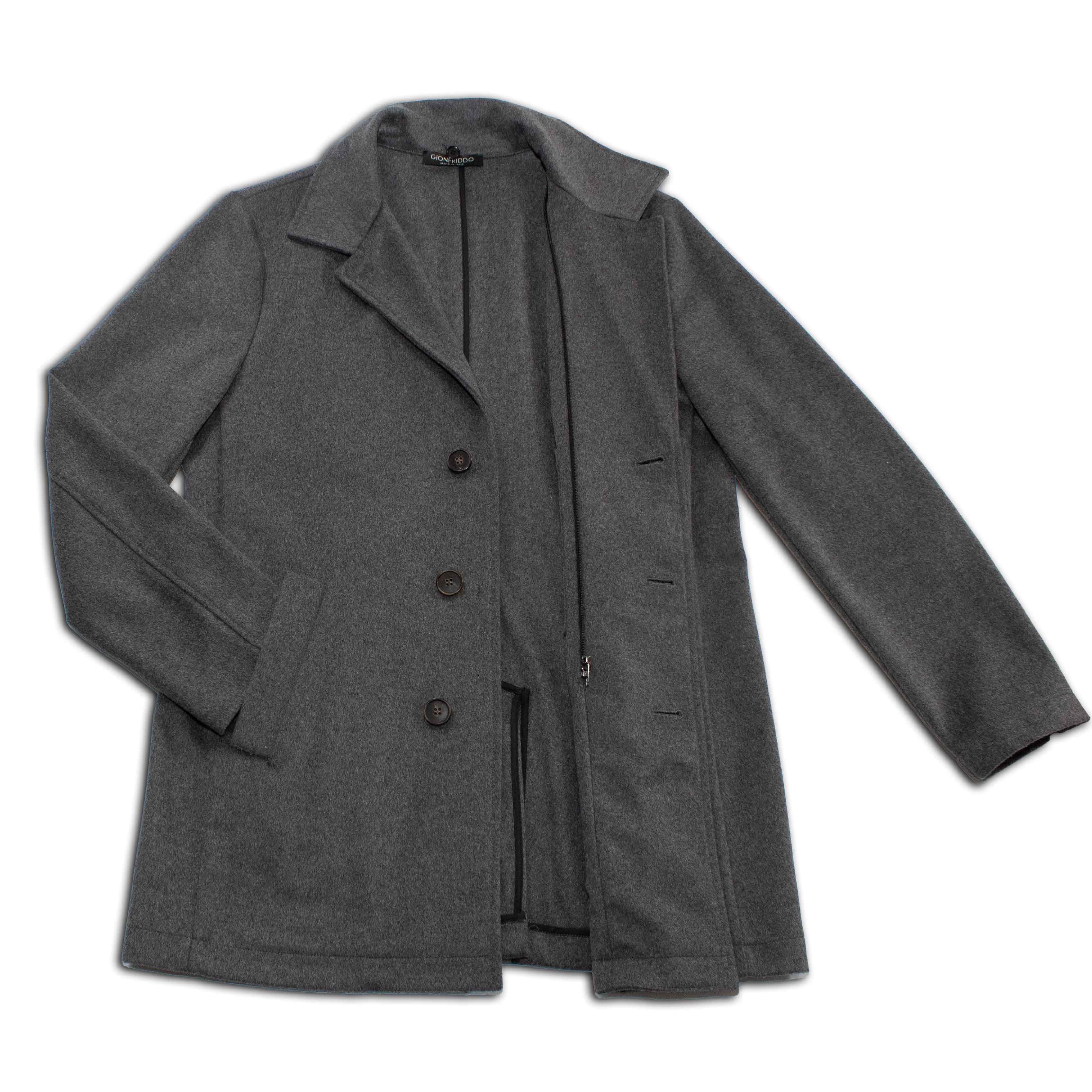 Metropolitan Dual-Layer Wool Car Coat - Grey – Gionfriddo