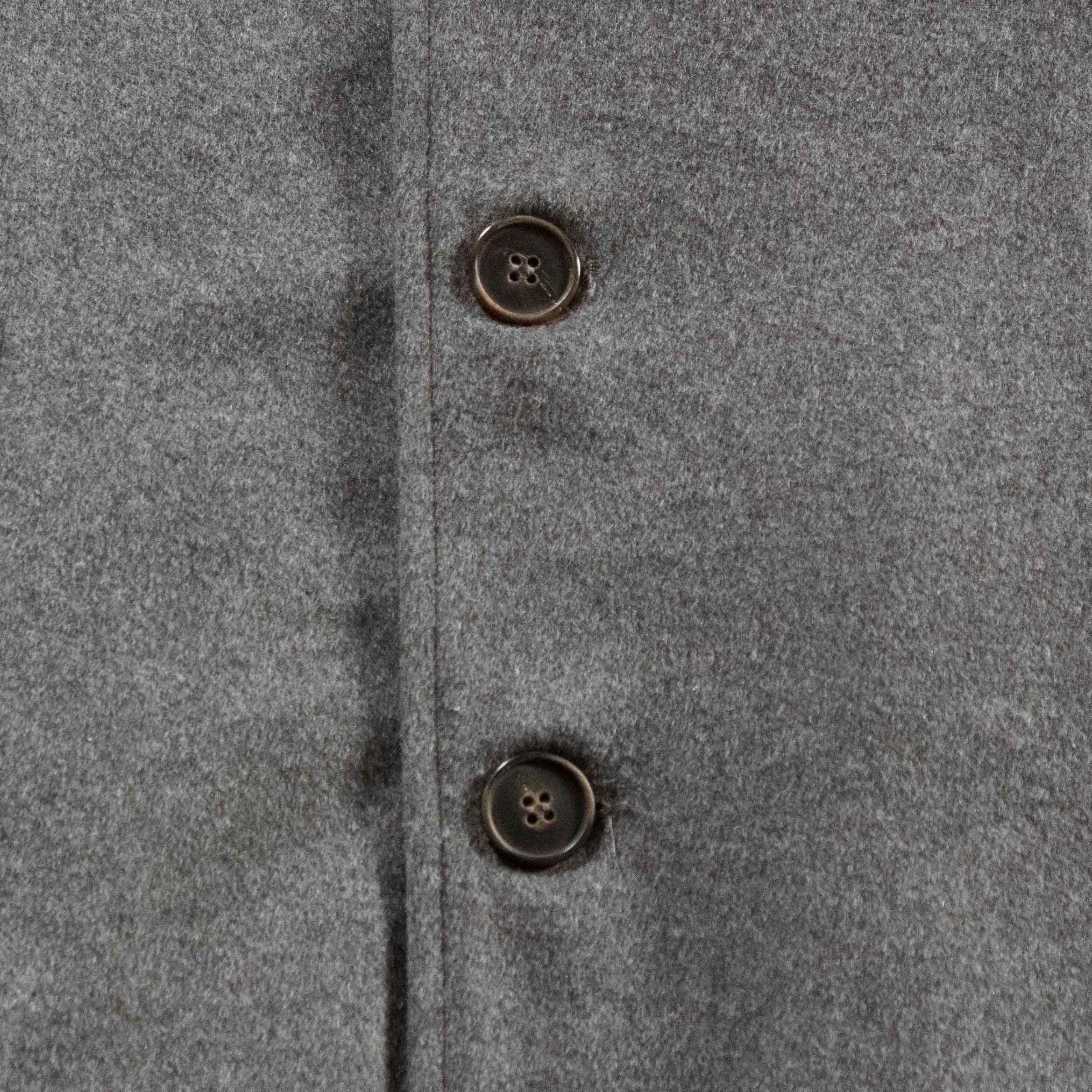 コルニエWOOL DOUBLE CLOTH PEA COAT TOP GRAY Light Grey Wool Nelson Peacoat Zeus – Scabal