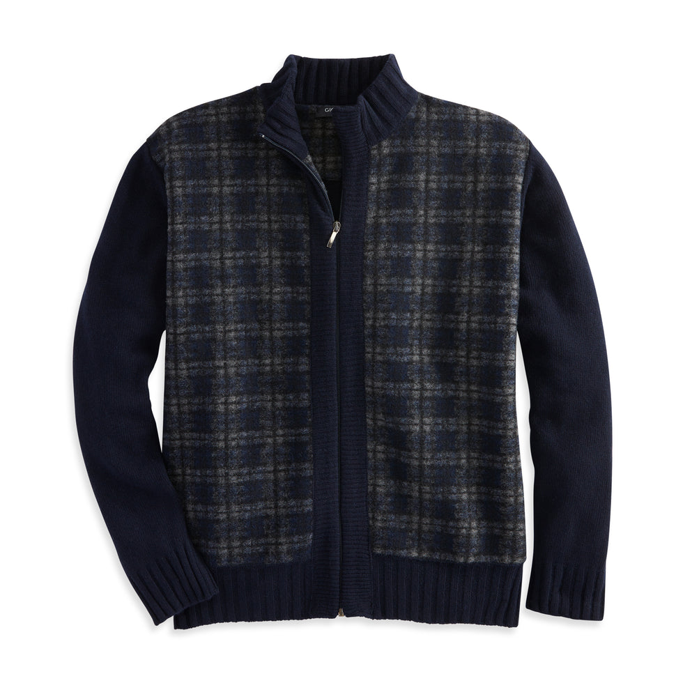 Windstopper Jacket - Jean Blue Italy Gionfriddo Men's Wool Blend Windproof main image 0